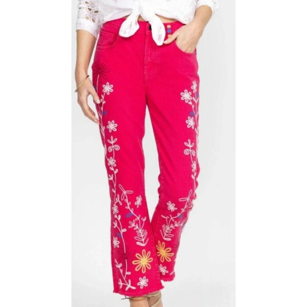 Johnny Was Embroidered Sydney Baby Boot Jeans